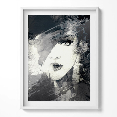 Tablou living cu rama Femeie în stil acuarelă