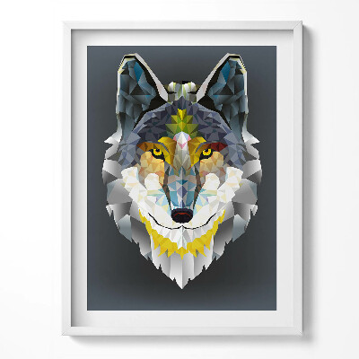 Tablou living cu rama Cap de lup