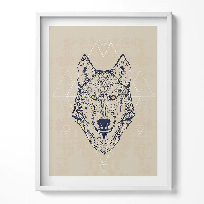 Tablou living cu rama Cap de lup
