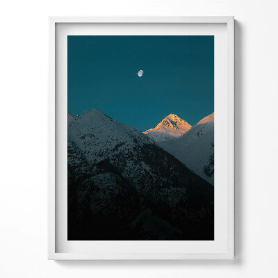 Tablou rama Apus de soare în munți