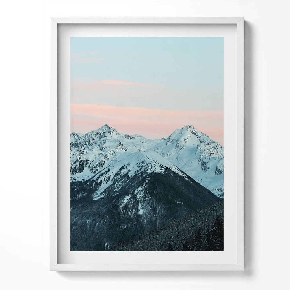 Tablou rama Lanțul muntos iarna