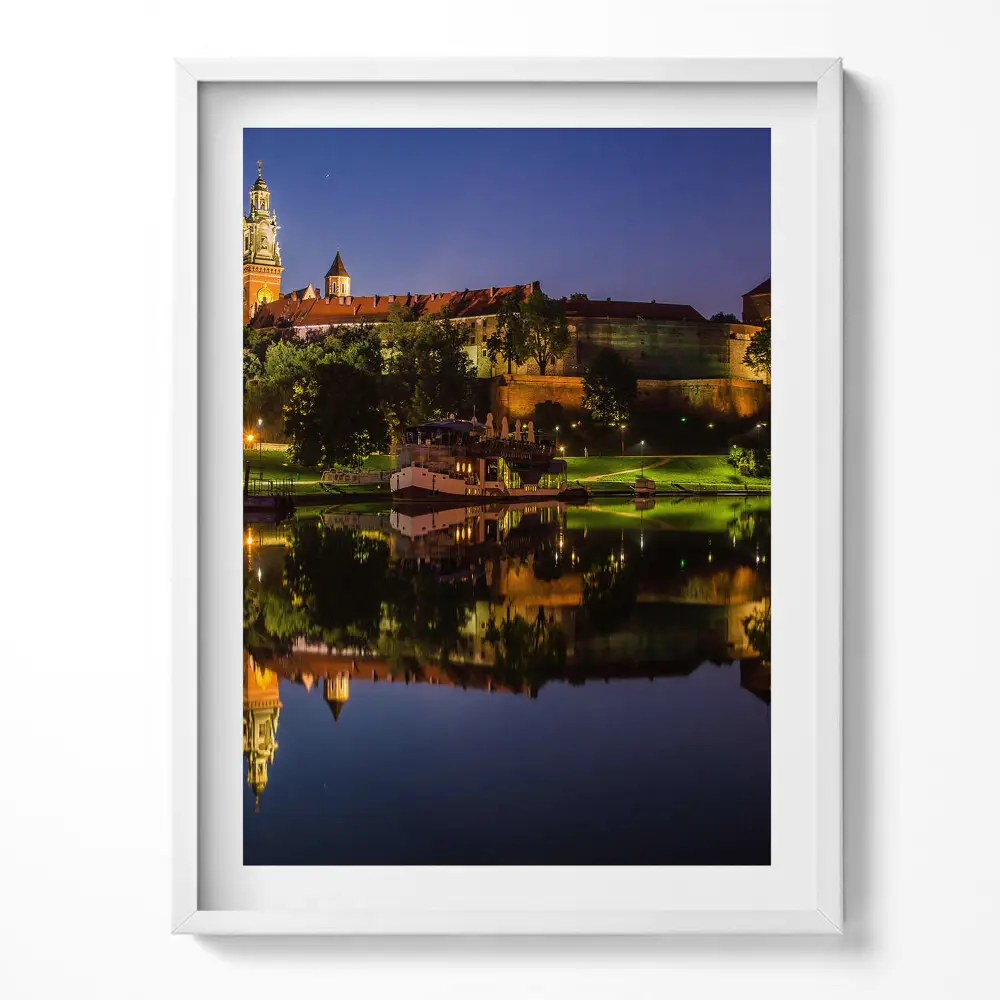 Tablou rama Wawel noaptea pe Vistula