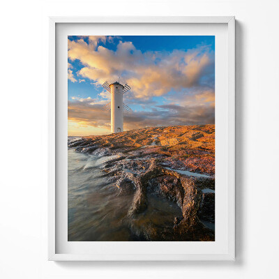 Tablou living cu rama Farul de pe Marea Baltică