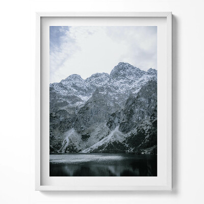 Tablou living cu rama Morskie Oko iarna Munții Tatra