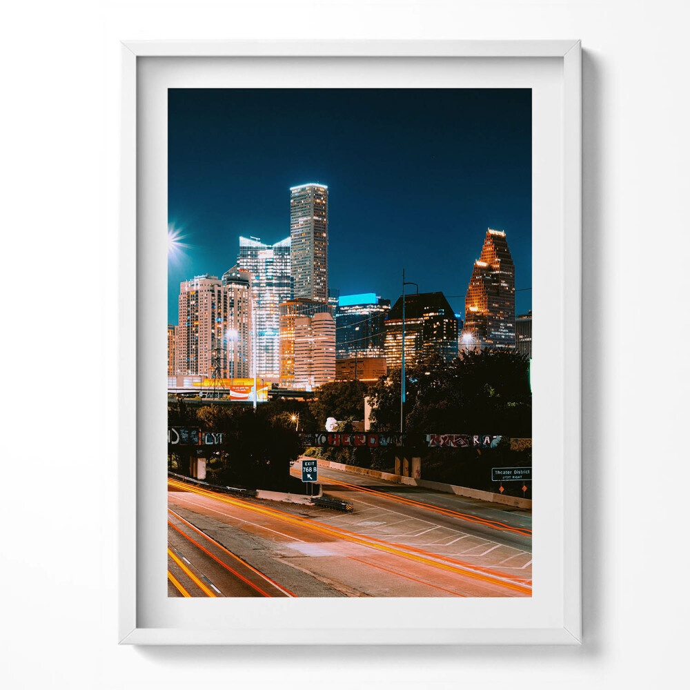 Tablou rama Orașul Houston noaptea