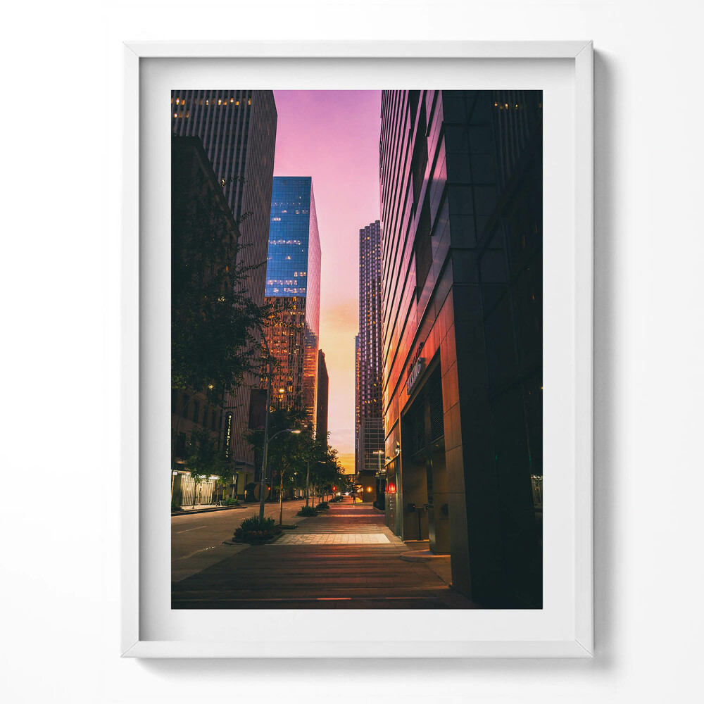 Tablou rama Stradă goală în Houston