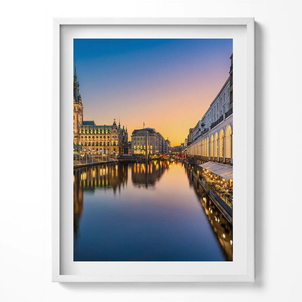 Tablou living cu rama Primăria orașului Hamburg, Germania