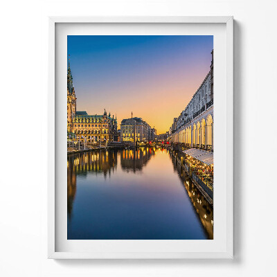 Tablou living cu rama Primăria orașului Hamburg, Germania