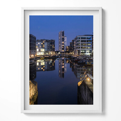 Tablou rama Orașul Leeds iluminat noaptea