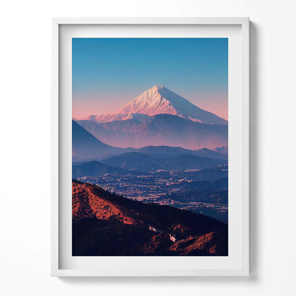 Tablou living cu rama Munții din San Antonio, SUA