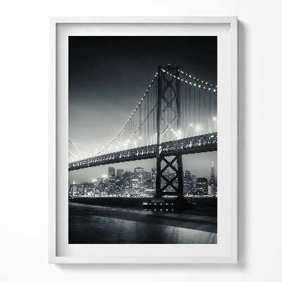 Tablou rama Podul San Francisco noaptea