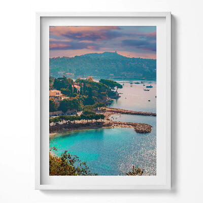 Tablou living cu rama Vedere a Rivierei Franceze