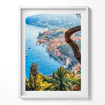 Tablou living cu rama Satul Villefranche-sur-Mer