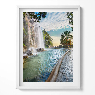 Tablou living cu rama Cascada în Parc de la Colline du Chateau