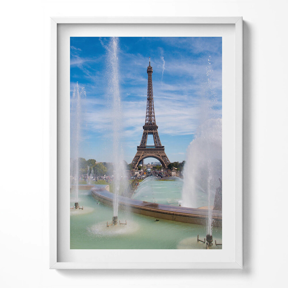 Tablou rama Fântână Turnul Eiffel Paris