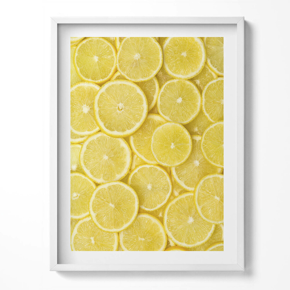 Tablou living cu rama Fructe de lămâie