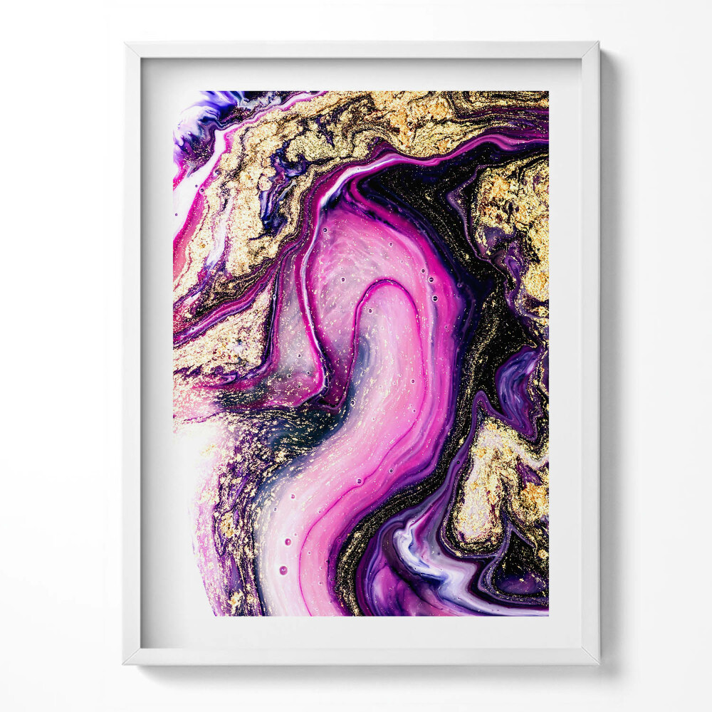 Tablou rama Rezumat de marmură cu aur