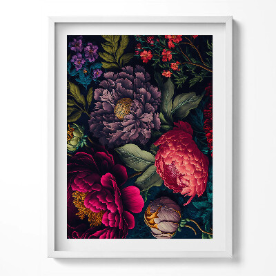 Tablou living cu rama Flori frumoase