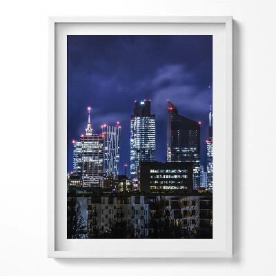 Tablou rama Clădirile orașului noaptea