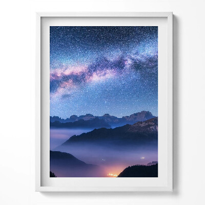 Tablou rama Cer înstelat peste munți