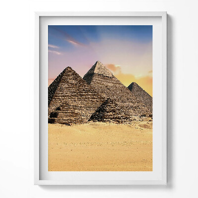 Tablou living cu rama Piramide egiptene în deșert