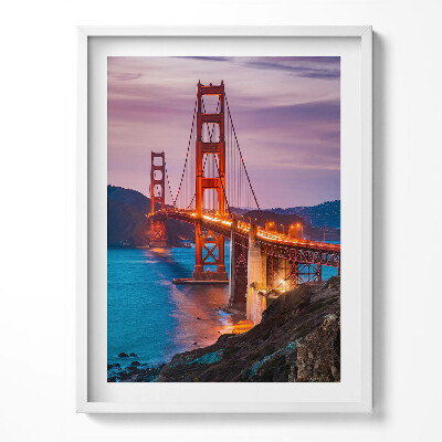 Tablou living cu rama Podul Golden Gate din San Francisco