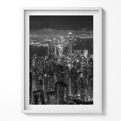 Tablou rama Vedere a orașului noaptea