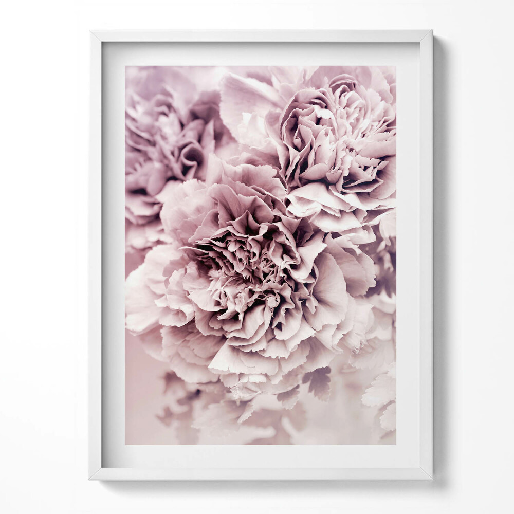 Tablou rama Petale de bujor roz pal