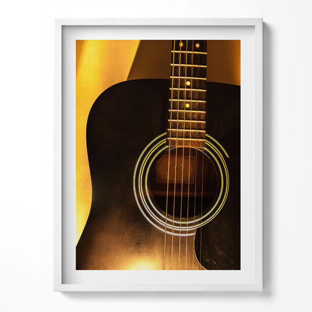 Tablou rama Instrument de chitară neagră