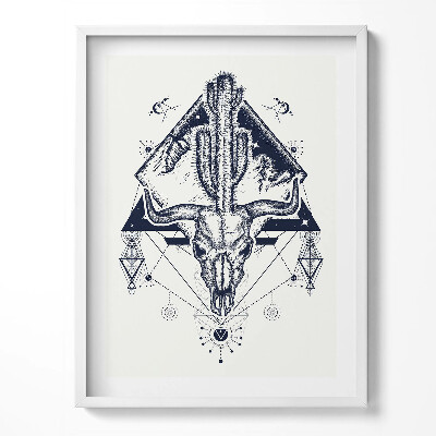 Tablou rama Model geometric de craniu de animal