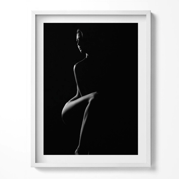 Tablou living cu rama Un portret subtil al corpului unei femei goale