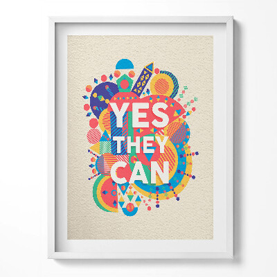Tablou rama Inscripție motivațională «Da, pot»