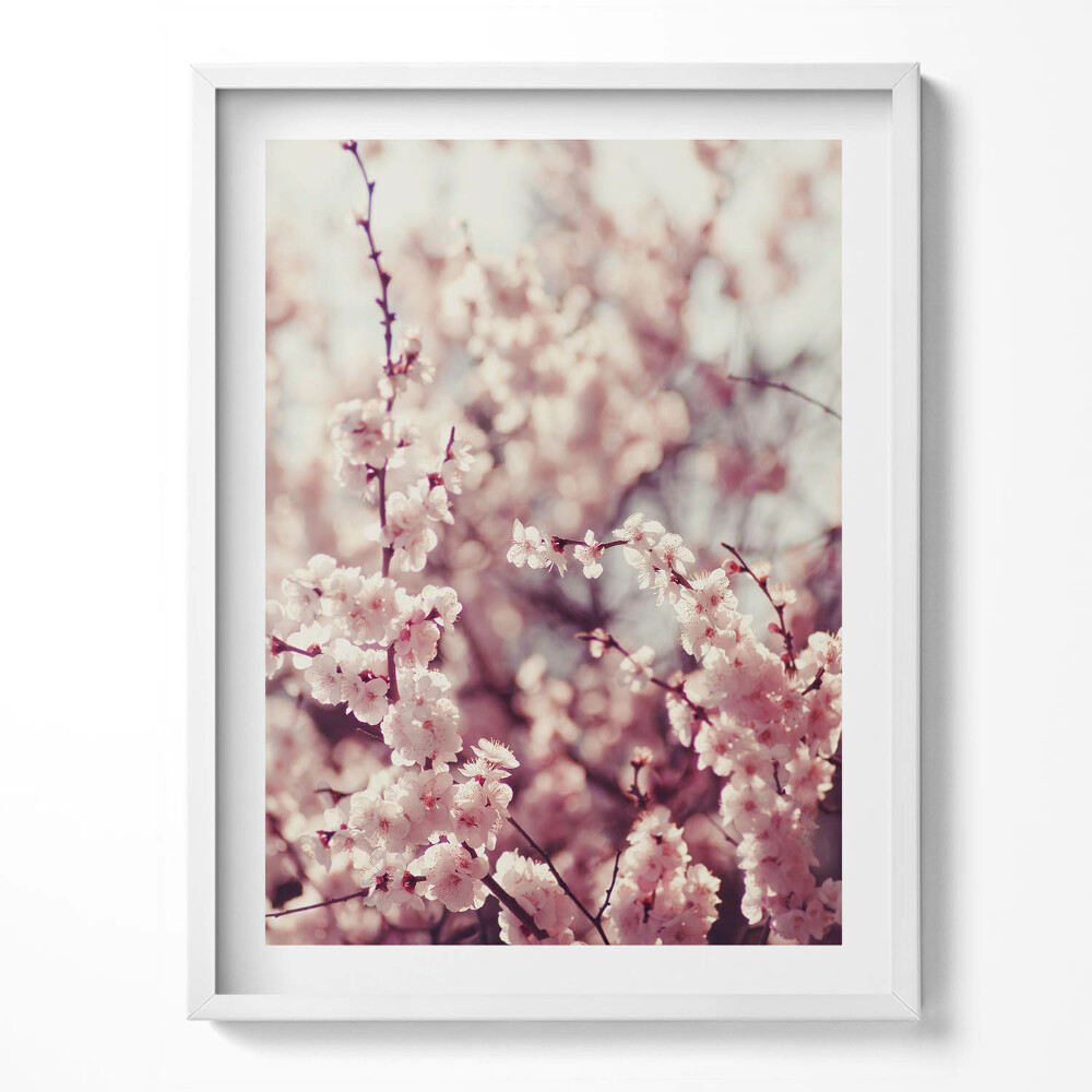 Tablou living cu rama Flori frumoase de primăvară în copac