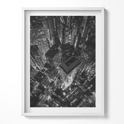 Tablou rama O vedere de sus a unui oraș mare noaptea