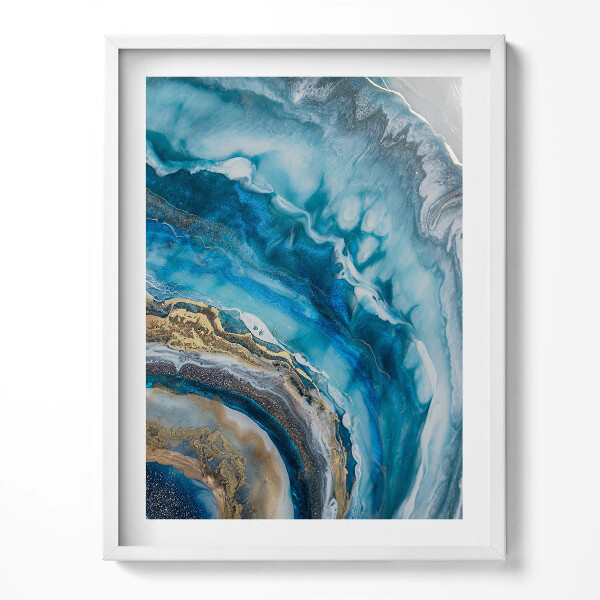 Tablou rama Abstracție de marmură albastră