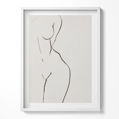 Tablou living cu rama Siluetă feminină liniară