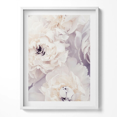 Tablou living cu rama Flori delicate de bujor