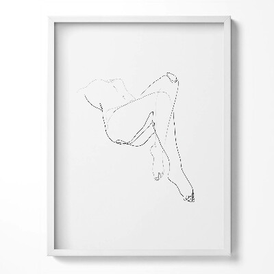 Tablou living cu rama Artă liniară a corpului feminin