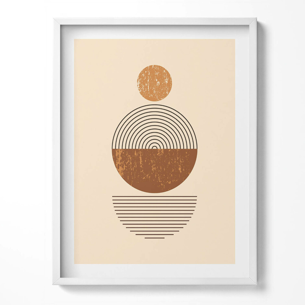 Tablou living cu rama Artă boho geometrică