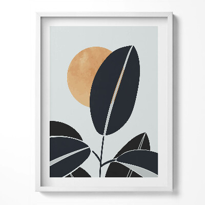 Tablou living cu rama Plante minimaliste și soare în stil boho