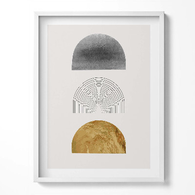 Tablou rama Forme minimaliste abstracte boho cu aur