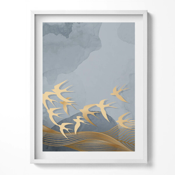 Tablou rama Ilustrație a păsărilor care zboară