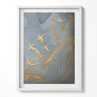 Tablou rama Ilustrație a păsărilor care zboară