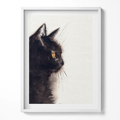 Tablou rama Portretul unei pisici negre