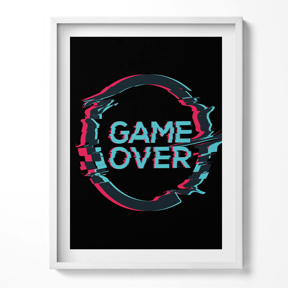 Tablou rama Semnul „Game over” pentru jucător