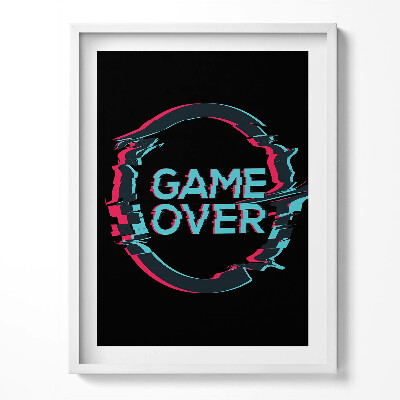 Tablou rama Semnul „Game over” pentru jucător