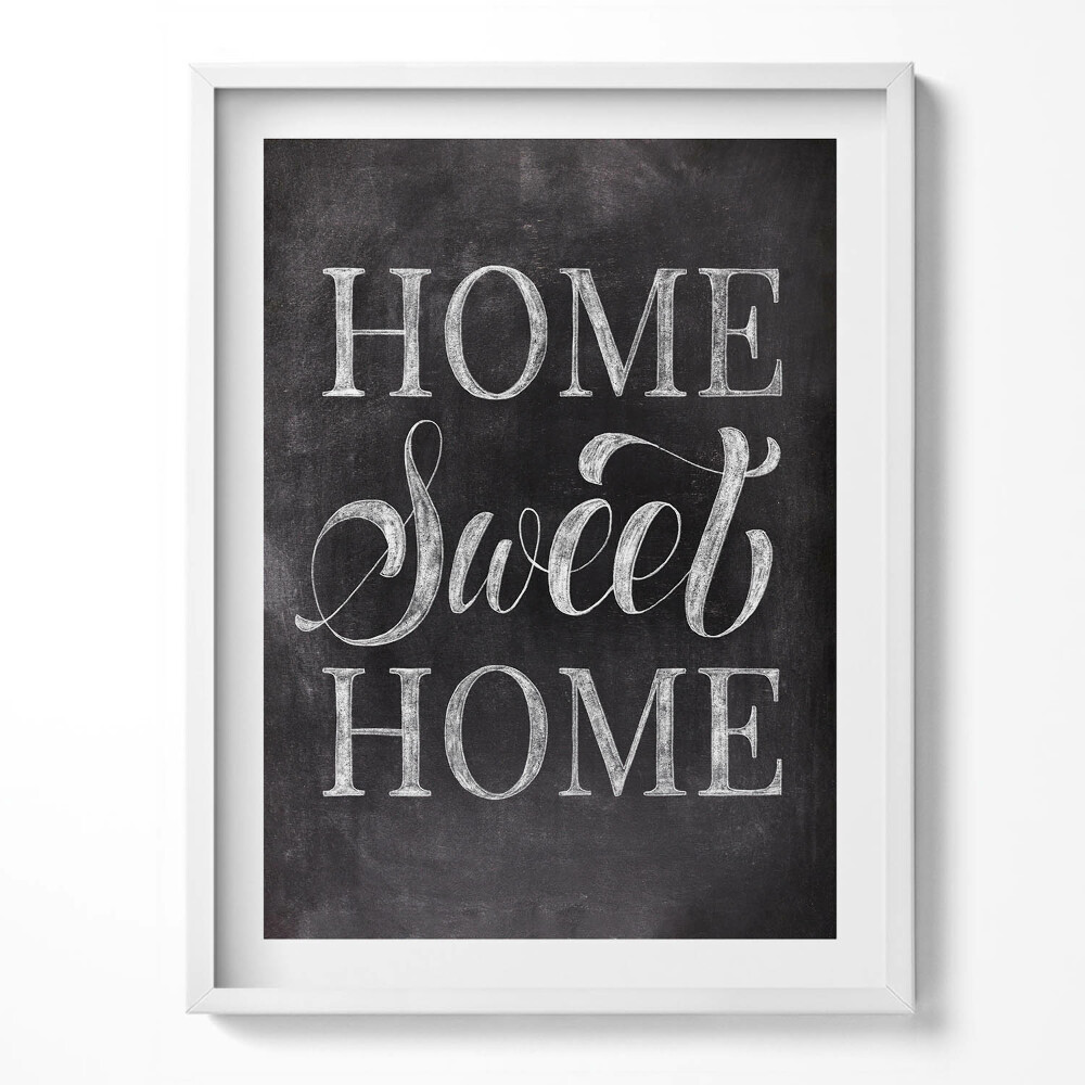 Tablou living cu rama „Indicator de apartament «acasă, dulce casă»”