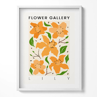 Tablou rama Ilustrație cu floare de crin