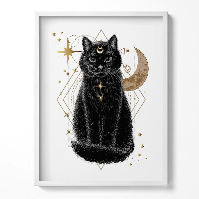 Tablou rama Pisica Neagră Magică și Spațiul
