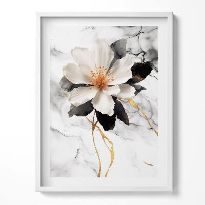 Tablou rama Compoziție de marmură și flori
